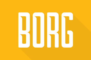 Borg Font: Modern Display Type