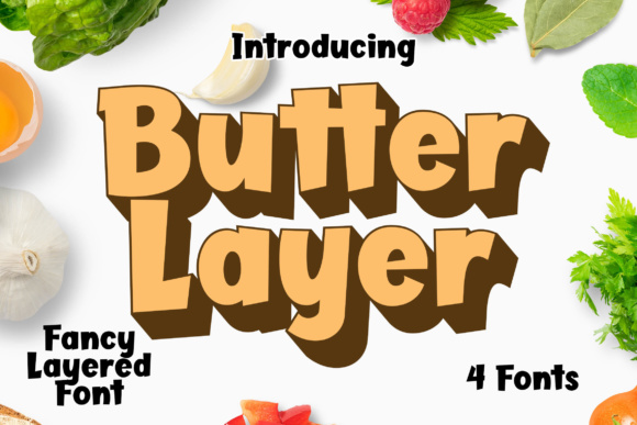 Butter Layer Font: A Fancy Display Typeface for Crafters