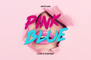 Pink Blue: A Modern Hand-Drawn Typeface for Web Design