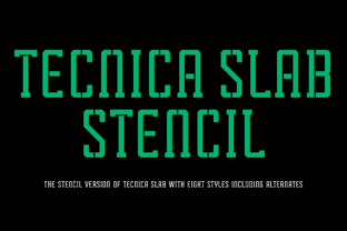 Tecnica Slab Stencil Font for Business