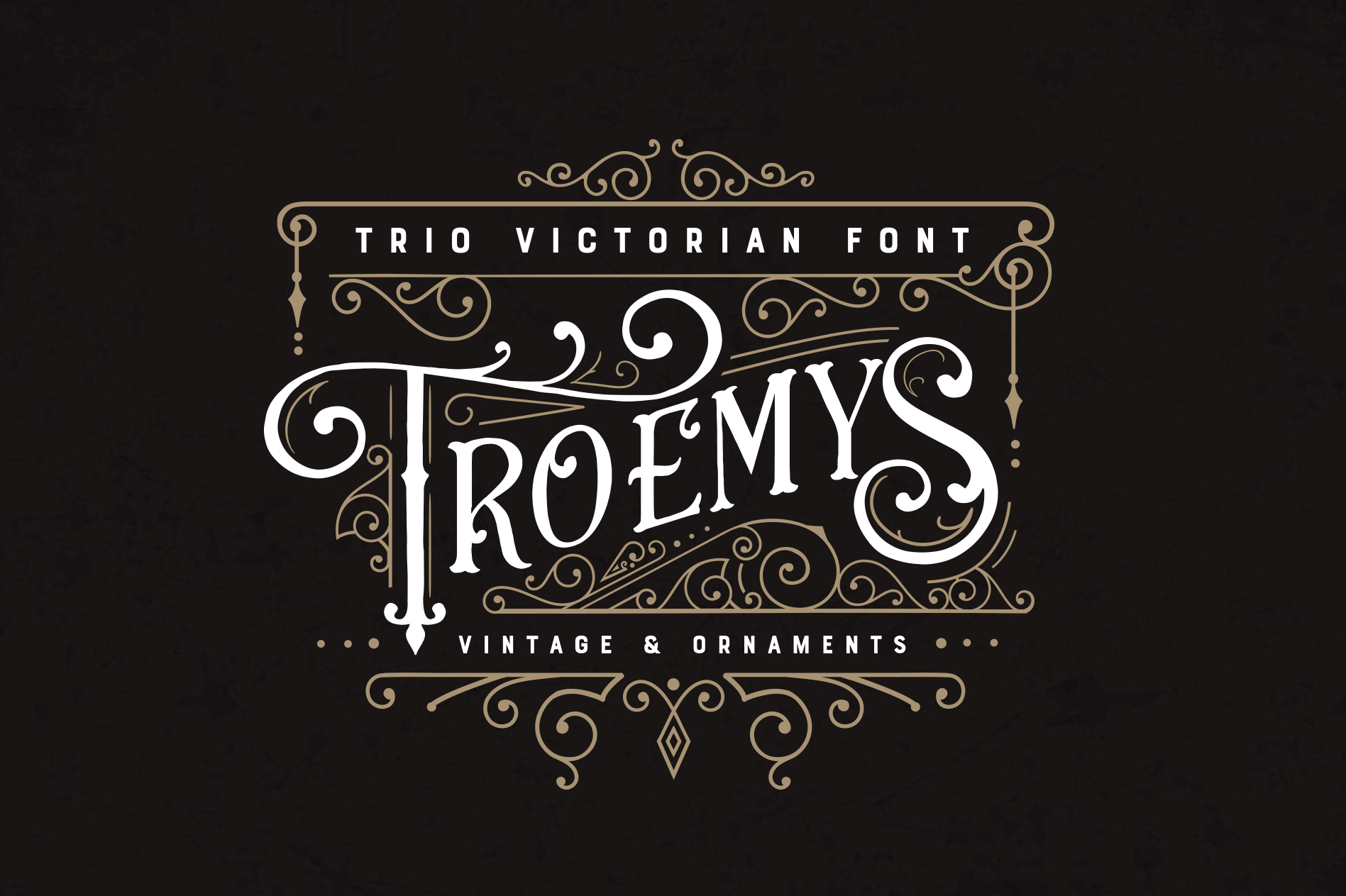 Troemys Font Trio: Victorian Display Fonts for Brands